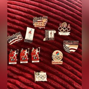 Olympic Collector Pin Lot of 11 VINTAGE 1996 Games Pins